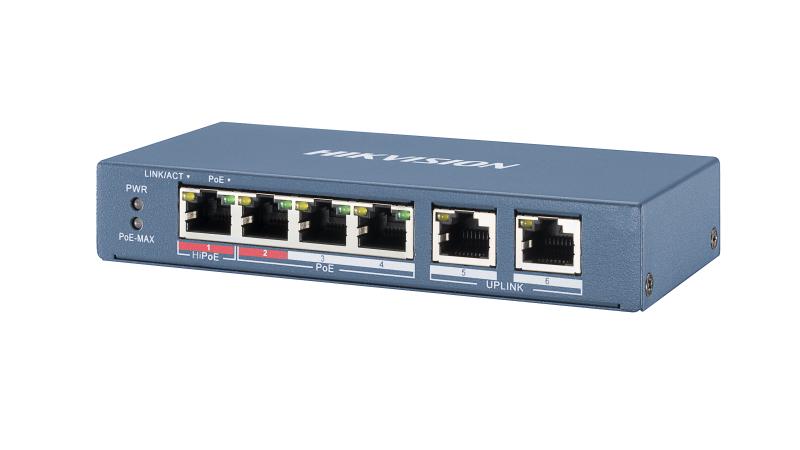 SWITCH POE 3 CH + 1 HI-POE 10/100MB + 2 PUERTOS UPLINK