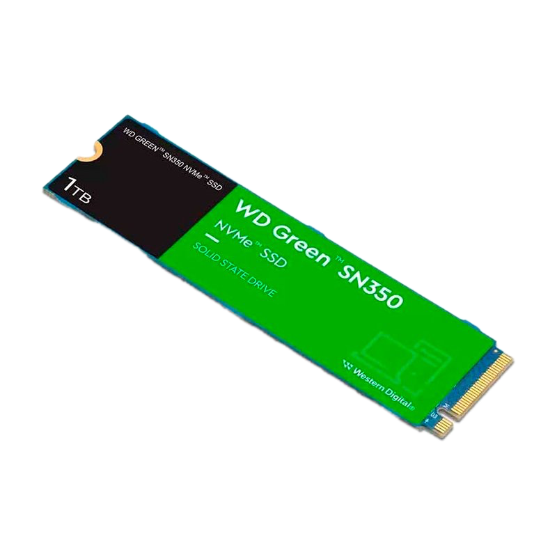 SSD WESTERN DIGITAL SN350 NVME 1TB GEN3X4 PCIE M.2 2280 1850MBS GREEN