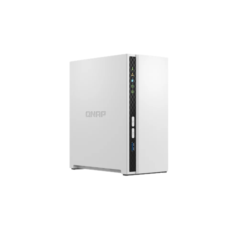 QNAP TS-233-US NAS de escritorio asequible de 2 bahías con procesador ARM Cortex-A55 Quad-core y 2 GB DDR4 RAM